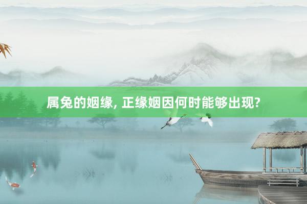 属兔的姻缘， 正缘姻因何时能够出现?
